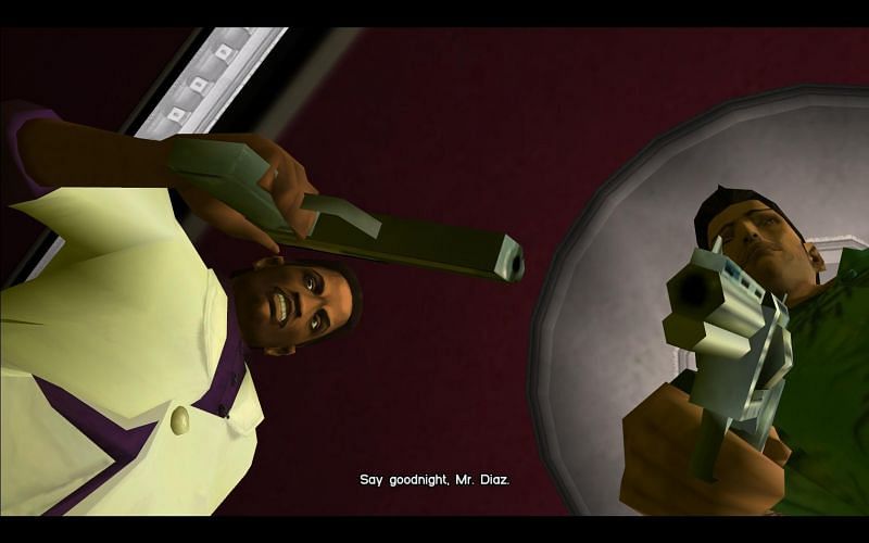 Diaz's POV before getting killed (Image via GTA Wiki)